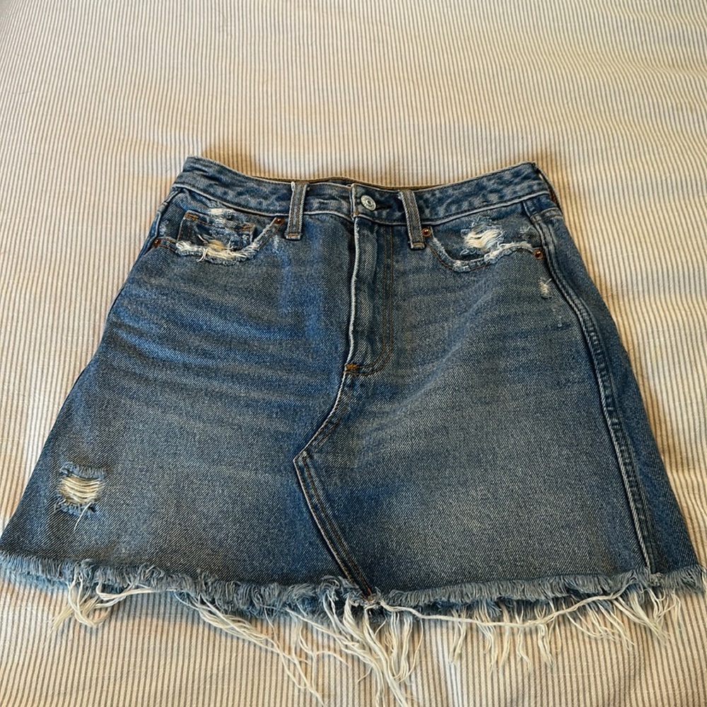 abercrombie and fitch jean skirt